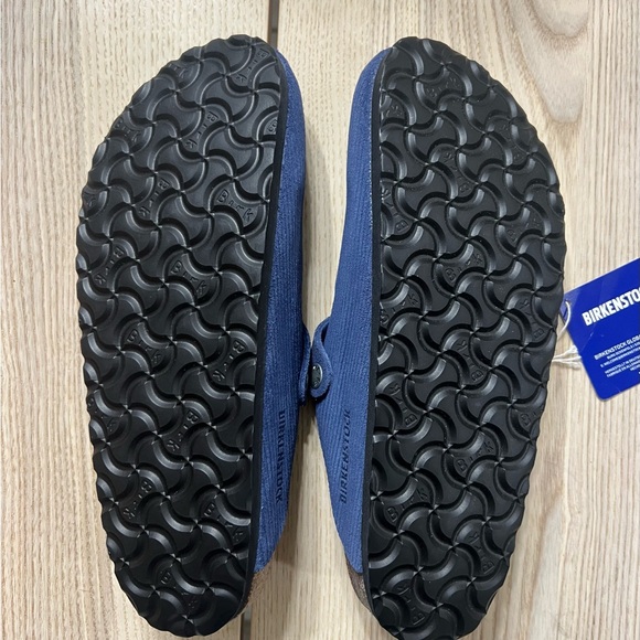 Birkenstock Boston Suede Clog Embossed Indigo Blue 40 Narrow L9 M7 - Picture 4 of 4